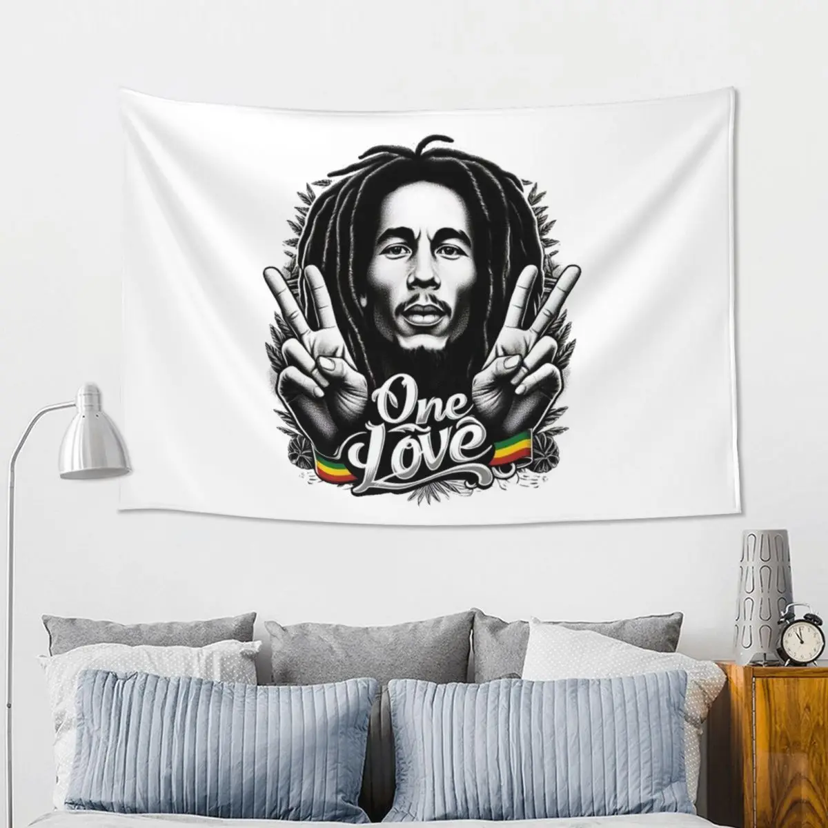 Bob Marley Reggae Tapestry Hippie Wall Hanging Aesthetic Home Decor Tapestries for Living Room Bedroom Dorm Room