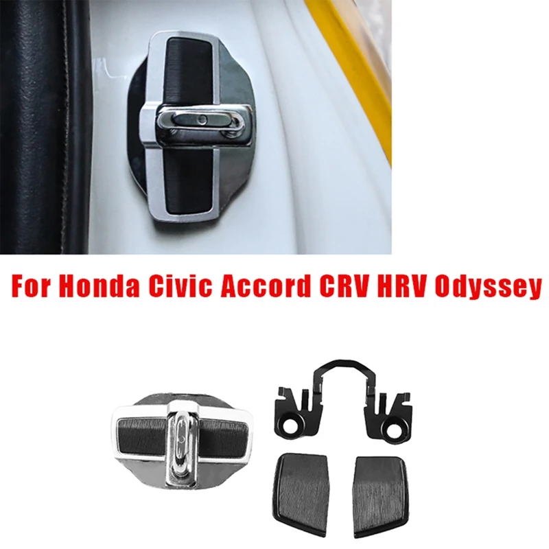 Car TRD Door Stabilizer Buckle For Honda Civic Accord CRV Odyssey HRV Door Lock Protector Latches Stopper Covers