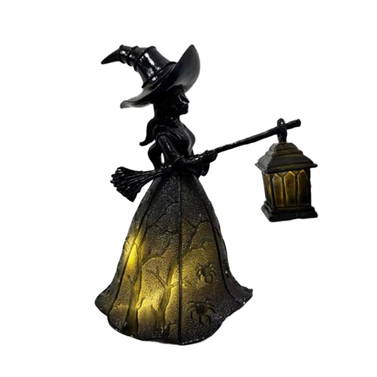 Halloween-Hexenlampe, gruselige dekorative Hexenstatue für Schlafzimmer, Büro, Party