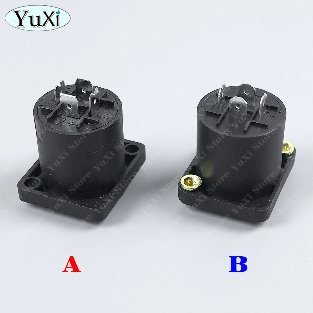 2-20pcs XLR 4 Pin Speakon Panel Mount Board Connector 4 Poles Powercon Female Jack Socket XLR Audio Video Cable Wire Adapter - view 6