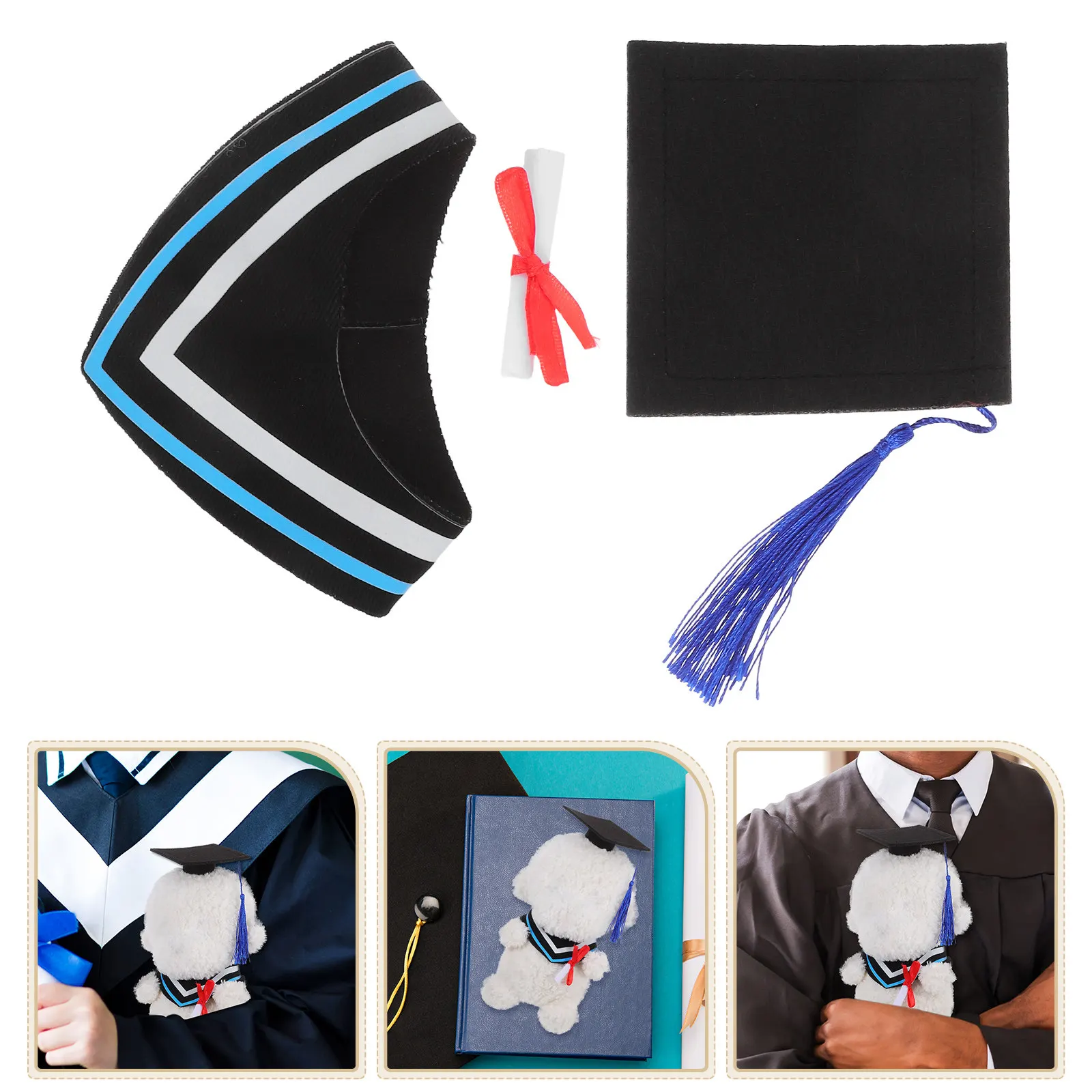 

Набор для выпускника: костюм медведя с шапочкой, дипломом и аксессуарами для плюшевых игрушек – подарок на выпускной