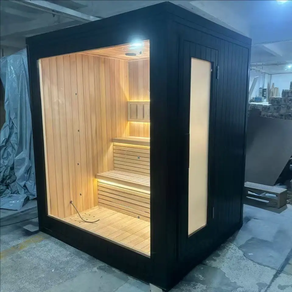 Hot Sale 1-2 Person Outdoor Portable Traditional Sauna Room Electric Heating Modern for Garden Use Villas Wet Dry Steam Options