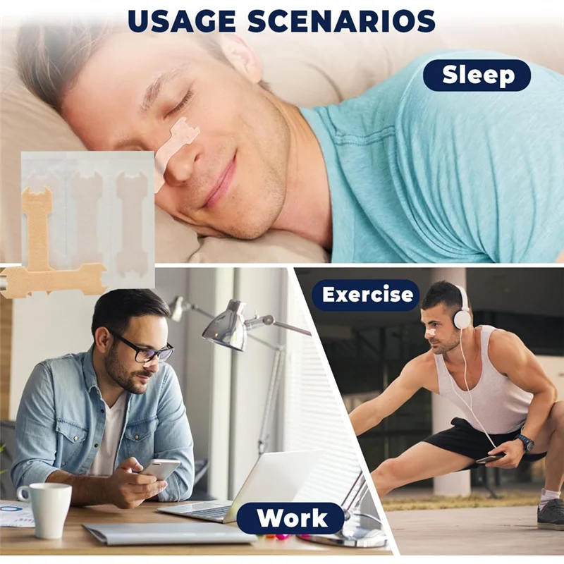 ABJY-شرائط الأنف للشخير تحسين تدفق الهواء تخفيف احتقان الأنف قوة إضافية مكافحة الشخير الحل 30 عدد