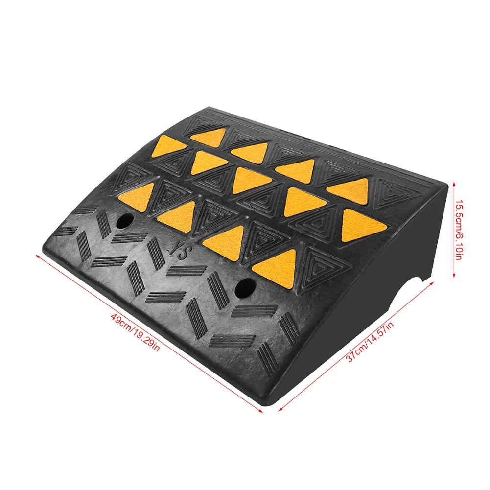 2pcs Heavy Duty Rubber Curb Ramps Driveway Threshold Ramp for Car Vehicle Motorbike Wheelchair