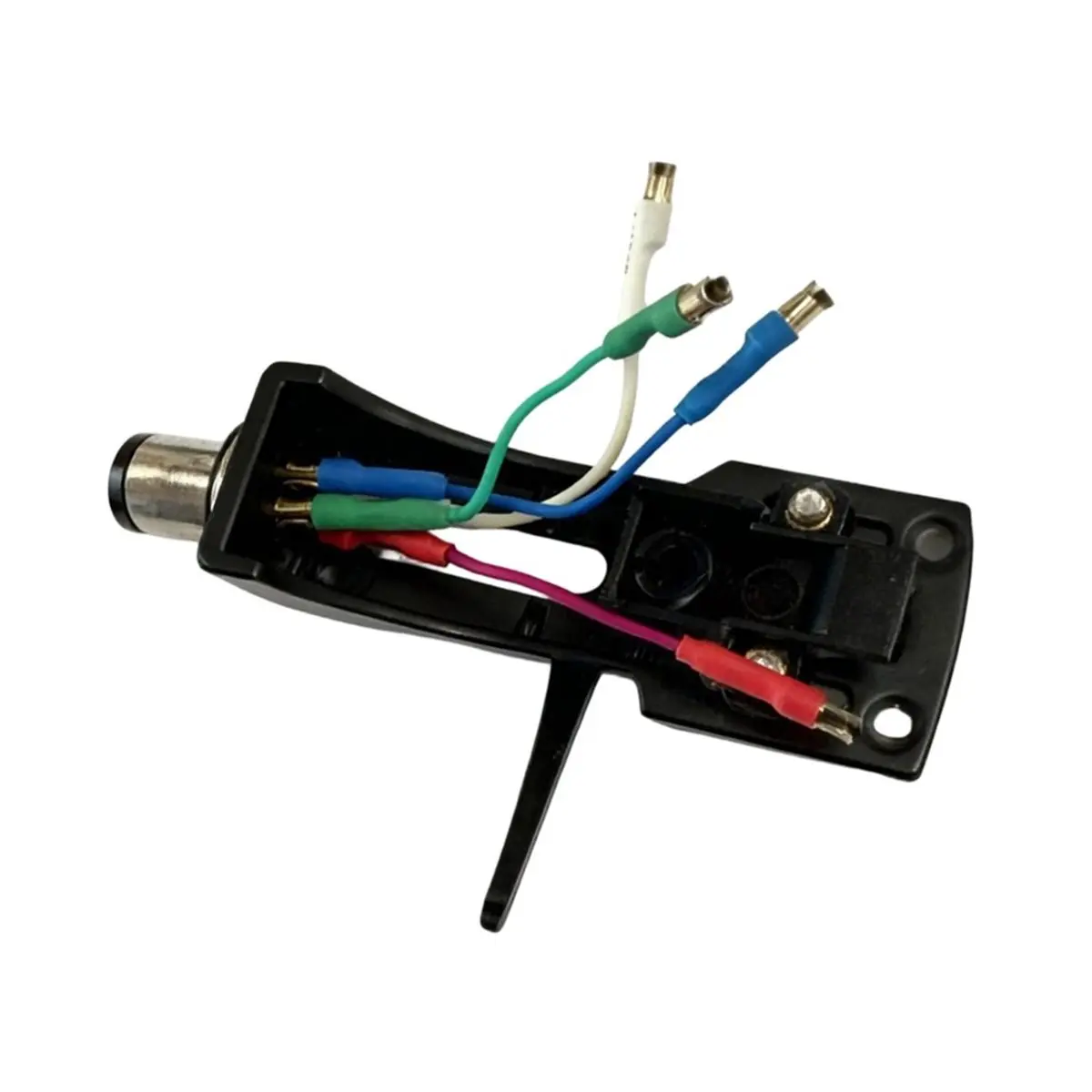 4PCS Turntable Headshell Lead Wires Spring Clip Connector, Phono Cartridge Cables for Universal Record Player