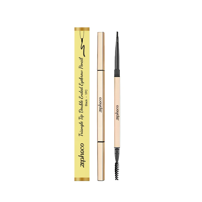 Crayon à sourcils Double tête, longue durée, étanche, 5 couleurs, stylo à sourcils, Non taché, teinte avec brosse, cosmétiques