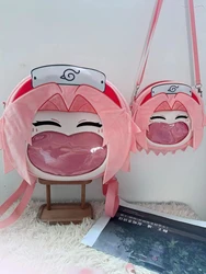 Game Anime Haruno Sakura Cosplay Big Mouth Transparent itabag Student Zipper Backpack Messenger Bags Shoulder