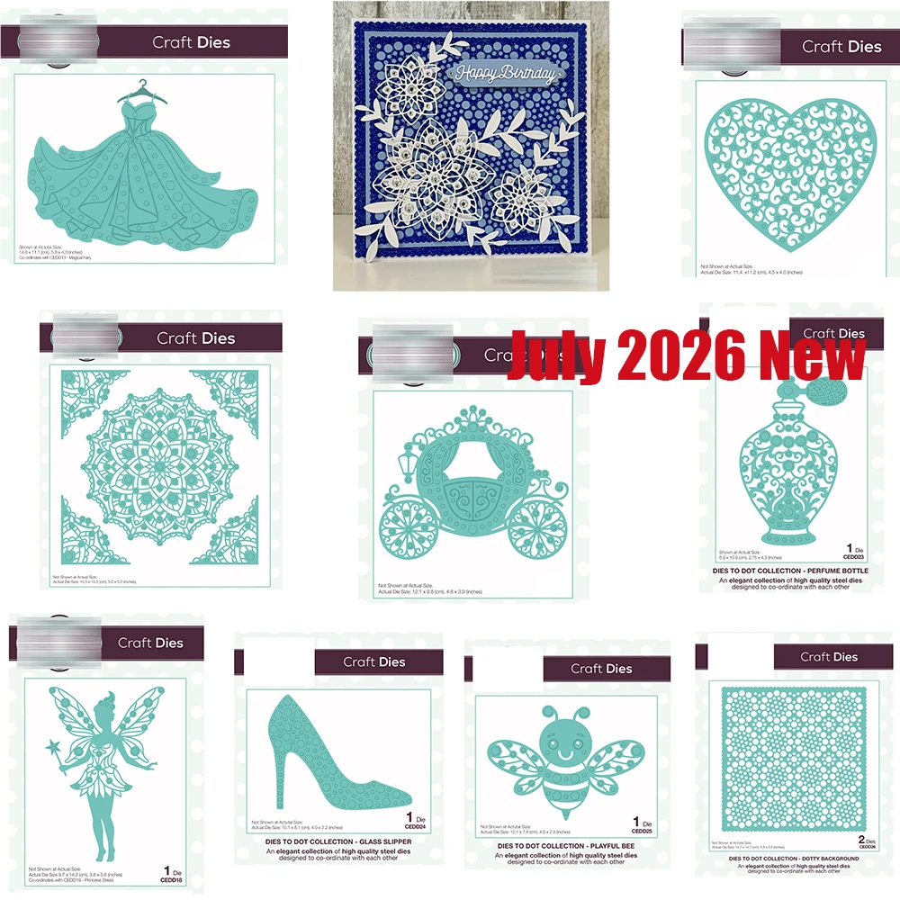Glass Slipper Die 2026 New Metal Cutting Dies Birthday Handmade Template Photo-Album Embossing Scrapbooking DIY Greeting Card