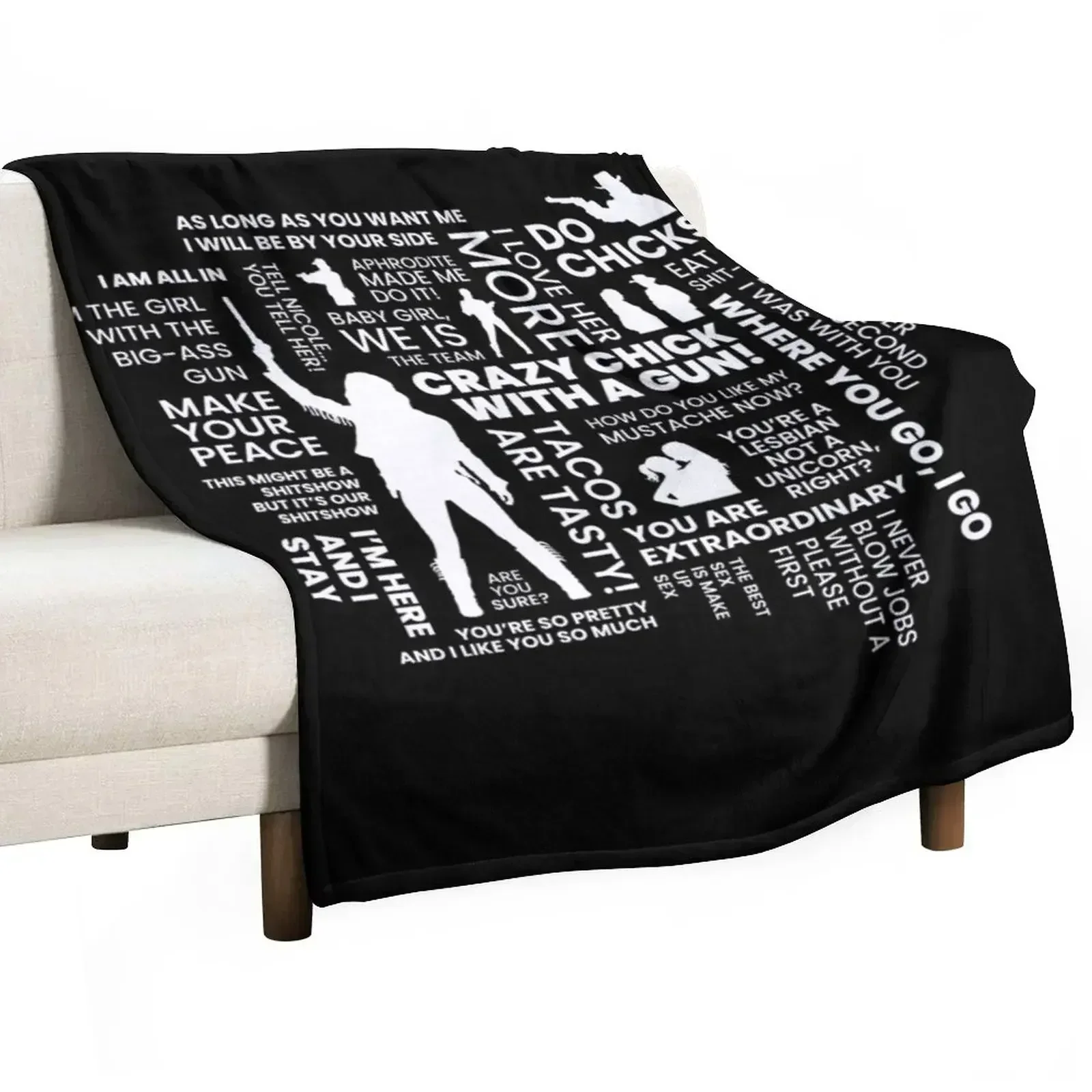 

Wynonna Earp Word Cloud Throw Blanket Machine Washable Soft Warm Blanket