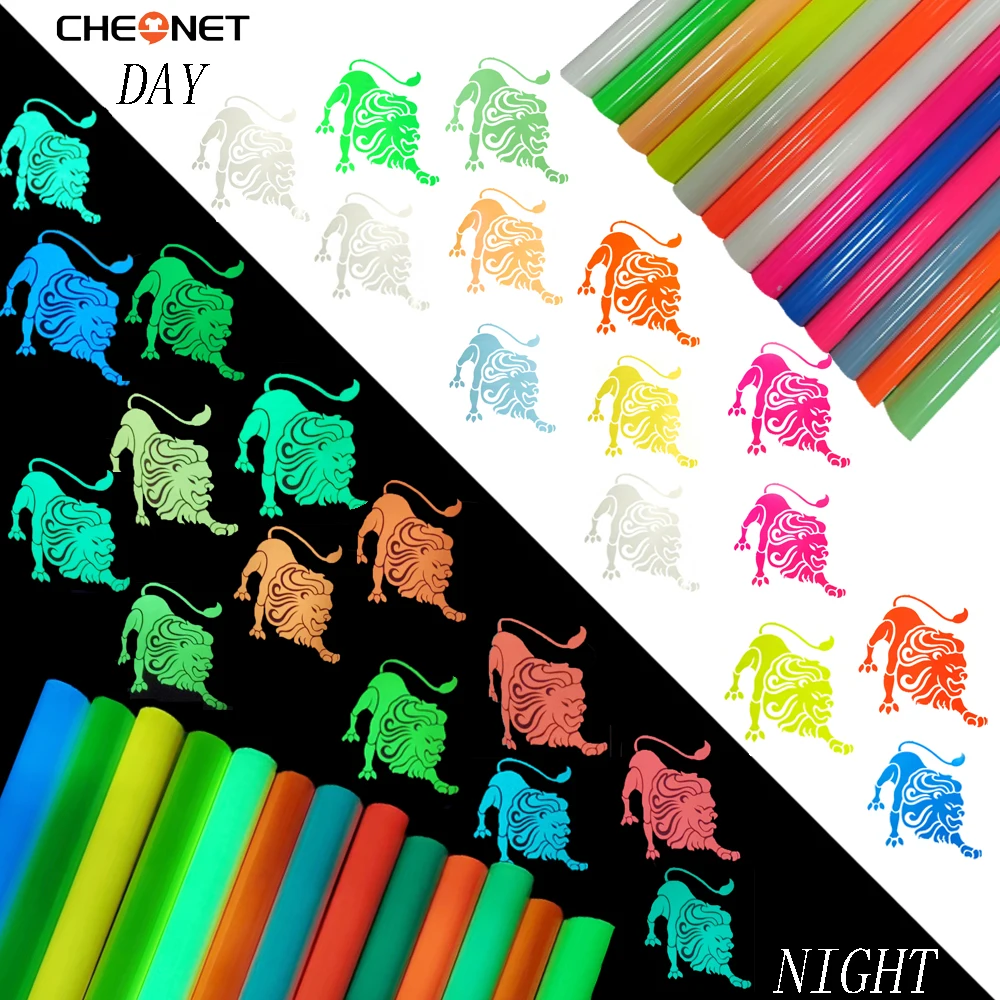 CHEONET HTV ---12"x40"/30.5cmx100cm ECO PU Heat Transfer Vinyl With Sticky Back T-shirt Iron On HTV Film Pattern Press DIY Craft