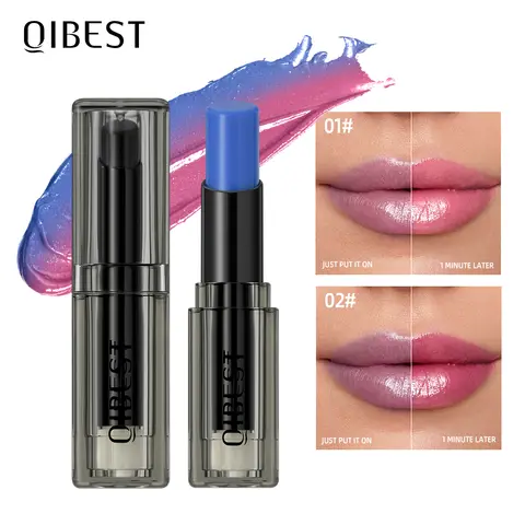 Blue To Pink Temperature Changing Lipstick Colored Lip Balm Moisturizing Lip Tint Long Lasting Waterproof Change Color Lipstick