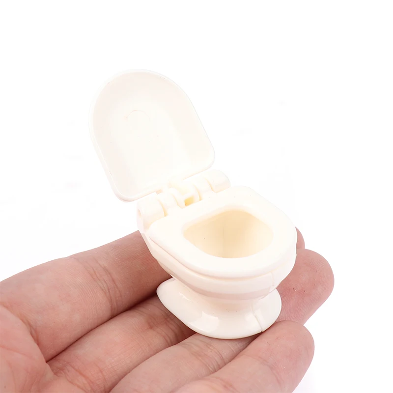 1:12 Dolls Accessories Vintage Dollhouse Furniture Bathroom Modeling White Toilet Doll House Miniature Baby Pretend Toys