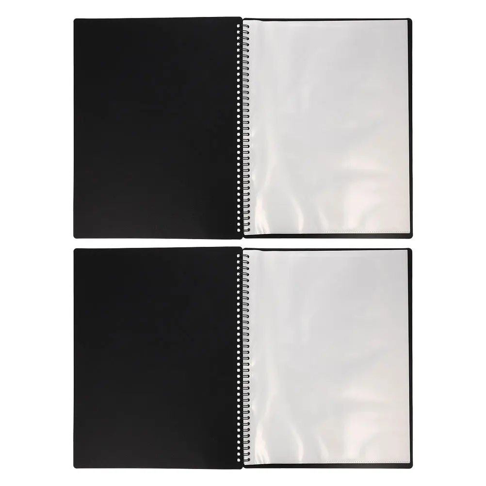 

2 Pcs Holder Spiral File Folders Black Notation Musician Binder Student