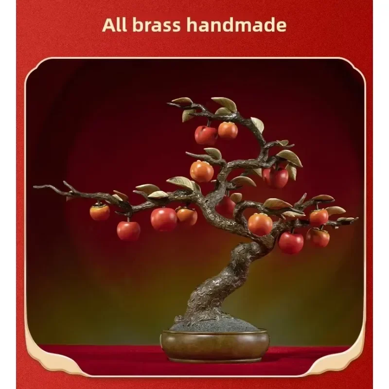 Copper ornaments, peace and joy, all the best, home jewelry gifts, persimmons, ornaments