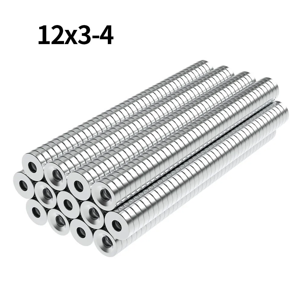 

12x3-4mm N35 Super Strong Neodymium Magnet Round with holes NdfeB Powerful Permanent Magnetic imanes Refrigerator Magnets