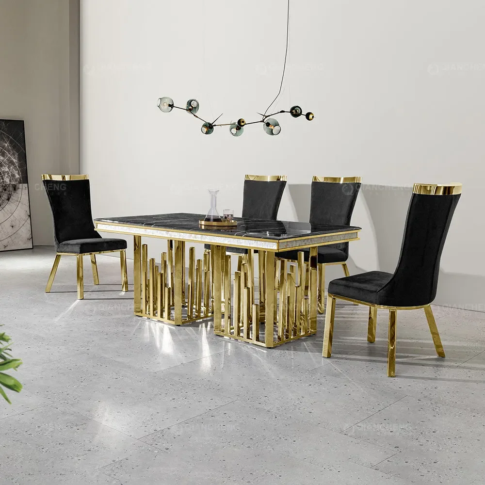 كراسي طعام فاخرة خفيفة، غرفة طعام منزلية حديثة، كرسي مرتفع الظهر #2