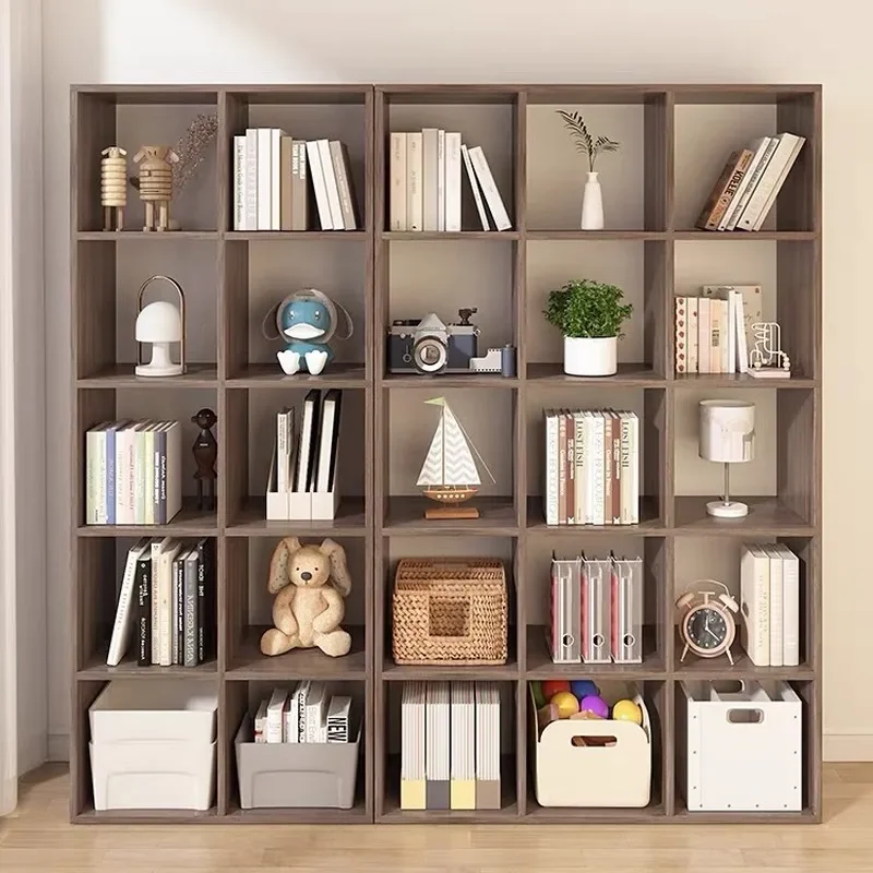 Floor to Ceiling Bookcase Simple Multi Layer Storage Shelf for Living Room Study Bedroom Home Cabinet Locker Grid Bookshelf