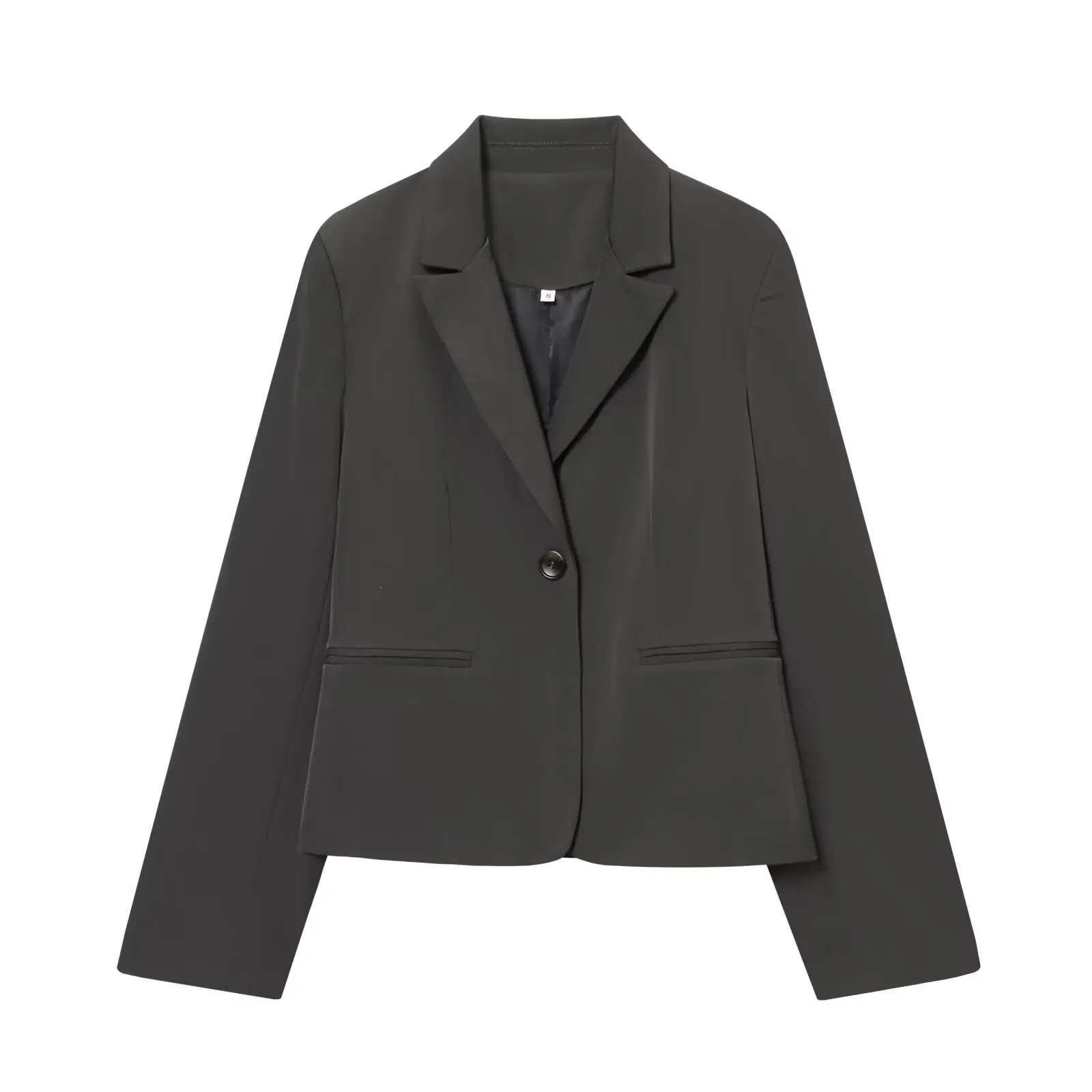 

Женский пиджак 2026: Новая летняя коллекция, модный повседневный крой, прямой силуэт, на одной пуговице, ретро, с длинным рукавом, верхняя одежда для женщин