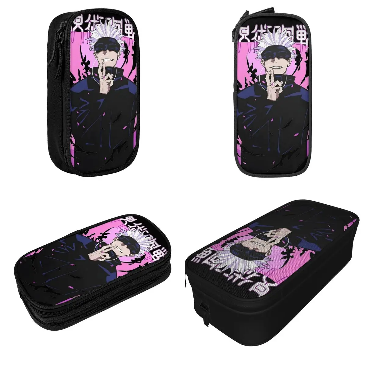 Gojo Satoru astucci per matite Jujutsu Kaisen Anime Pen Box Pencil Bags Girl Boy Large Storage materiale scolastico astuccio per matite cosmetiche