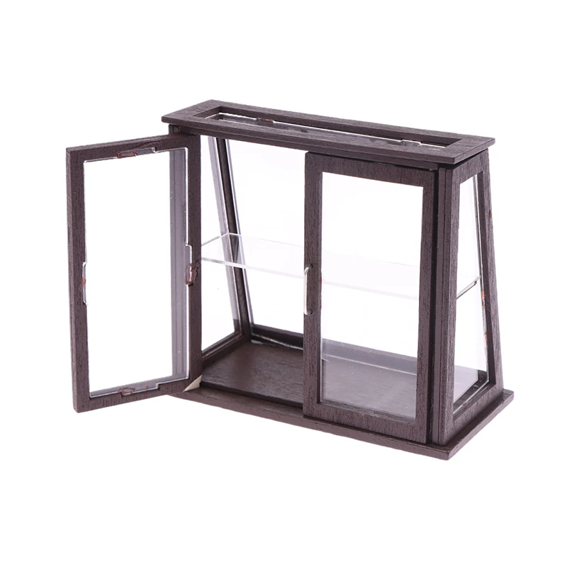 1:12 Dollhouse Miniature Display Cabinet Cake Cabinet Mini Bread Rack Cupboard Storage Shelf Model Kitchen Furniture Decor Toys