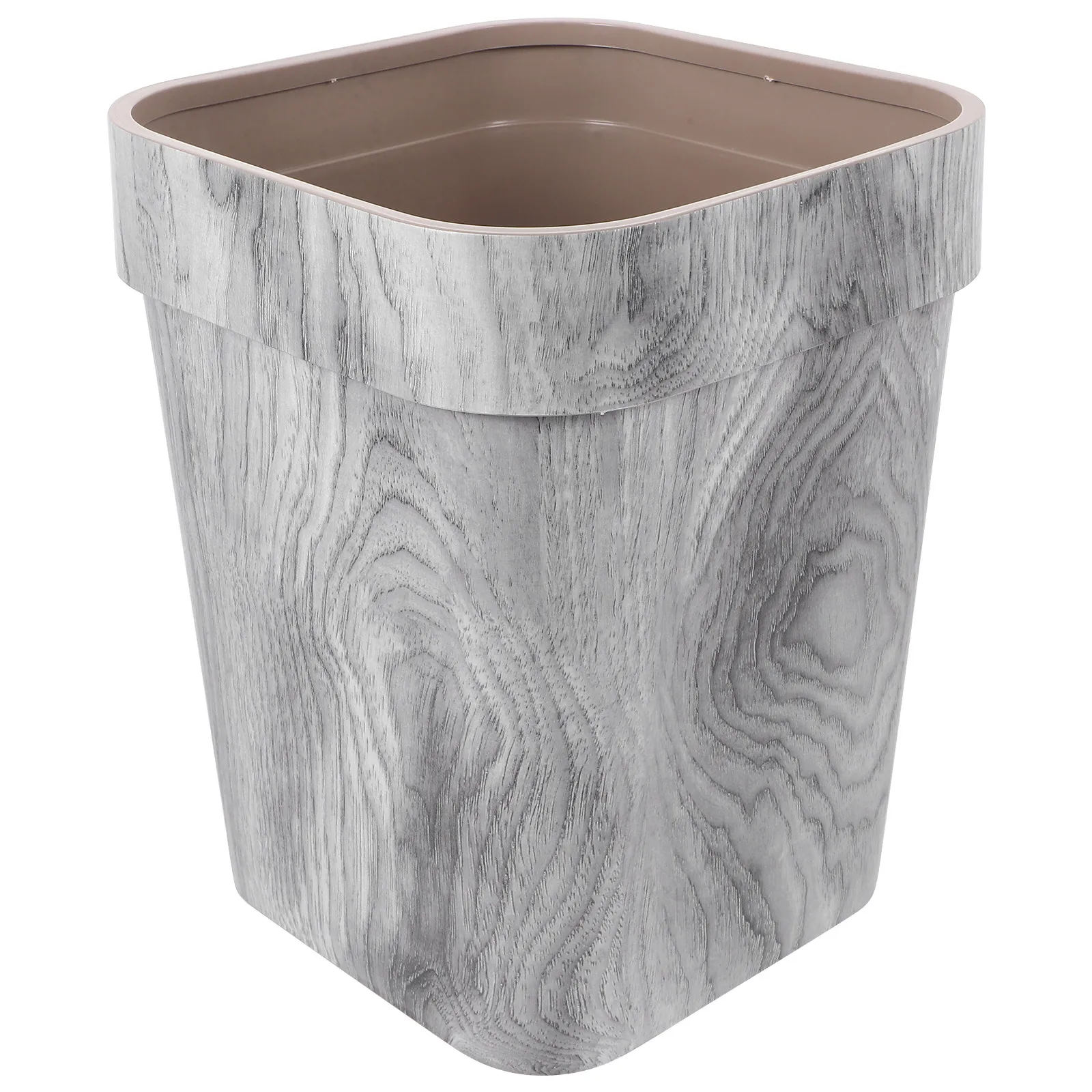 

Rustic Decor Vintage Trash Bin Garbage Can Retro Kitchen Brown Modern Farmhouse Decorative Waste Basket Room Large