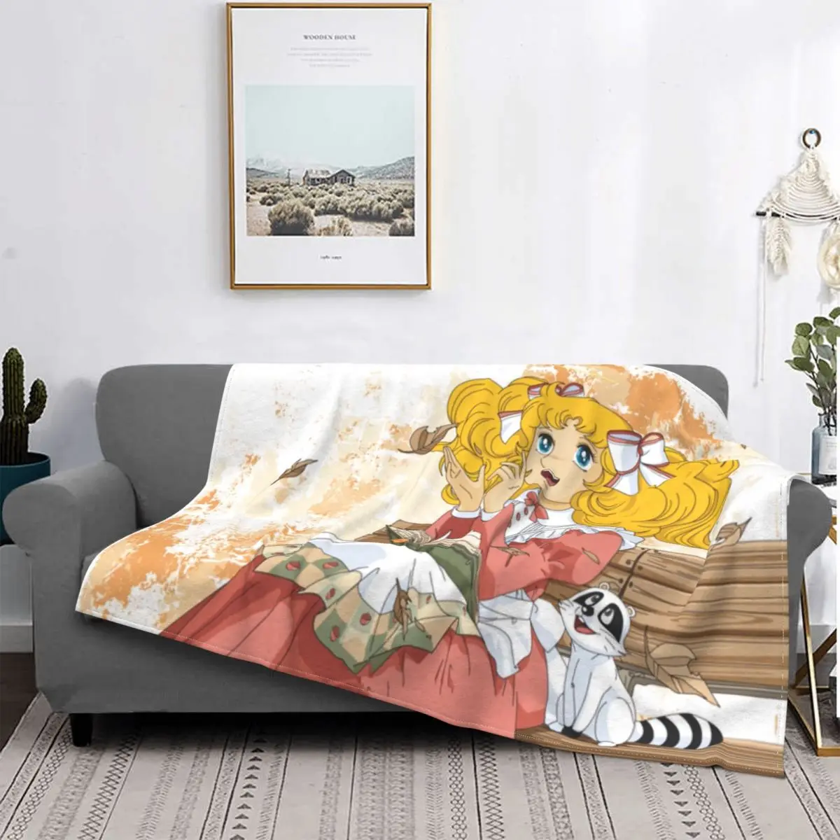 Candy Candy Anime Blanket Anni 80 Cult Color Art Fleece Throw Blanket Home Couch Printed Soft Warm Bedspreads