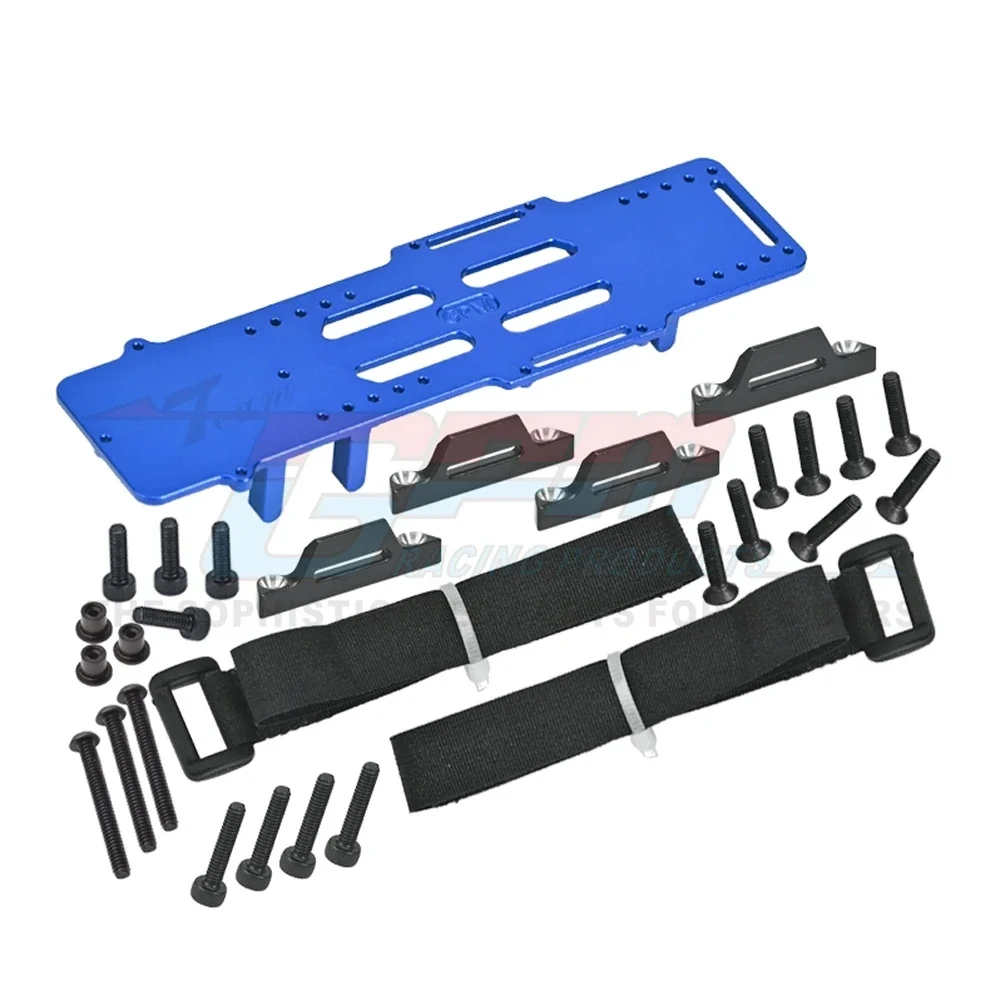 GPM Metal Aluminum 7075 Battery Radio Tray Set Mount LOS211042 for Losi 1/18 Mini LMT 4WD LOS01026 Monster Truck Upgrade Parts