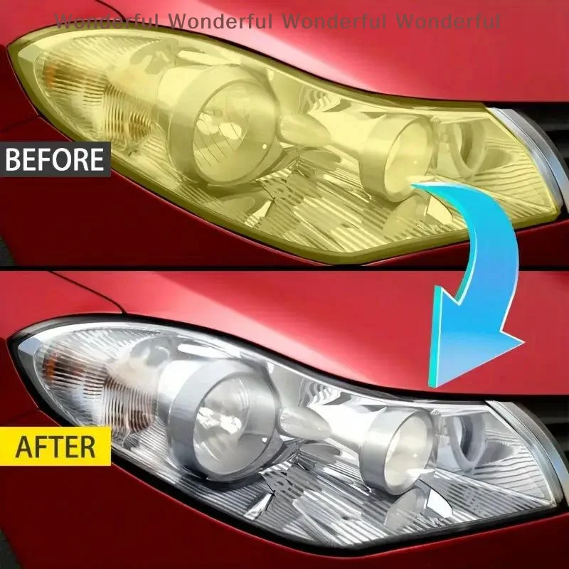 

Automotive Headlight Restoration Kit Removes Scratches and Oxidation Polish Liquid DIY for Foggy Headlamps