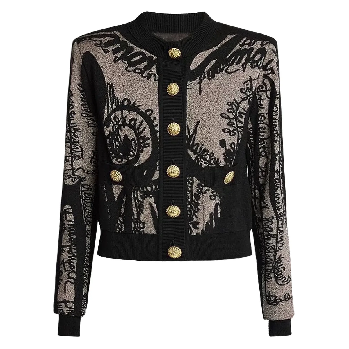 

Women's Classic Embroidered Knitted Wool Cardigan Jacket Spring Autumn New Popular Online High Version