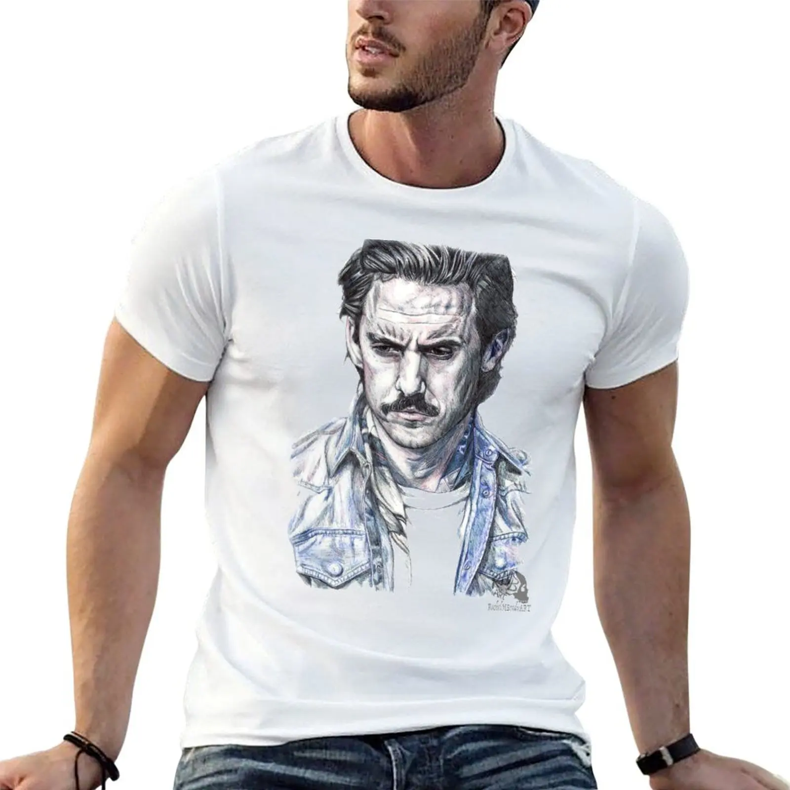 4 Color Pen Portrait of Milo T-Shirt Lightweight Running Sports T-Shirt