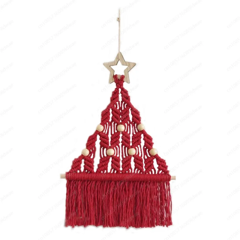 Christmas Decoration Handmade Art Tapestry Door Pendant Holiday Dress Christmas Tree Scene Arrangement Pendant