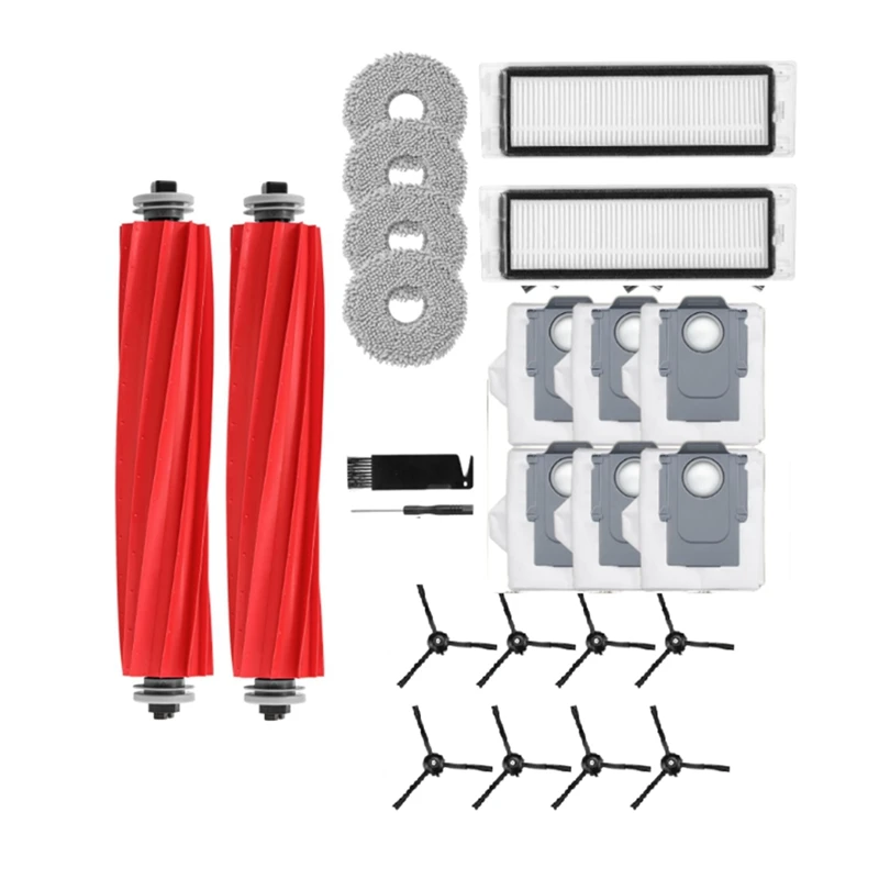 24 Pcs Ultra Durable Accessories For Roborock Q Revo Sweeper Accessories