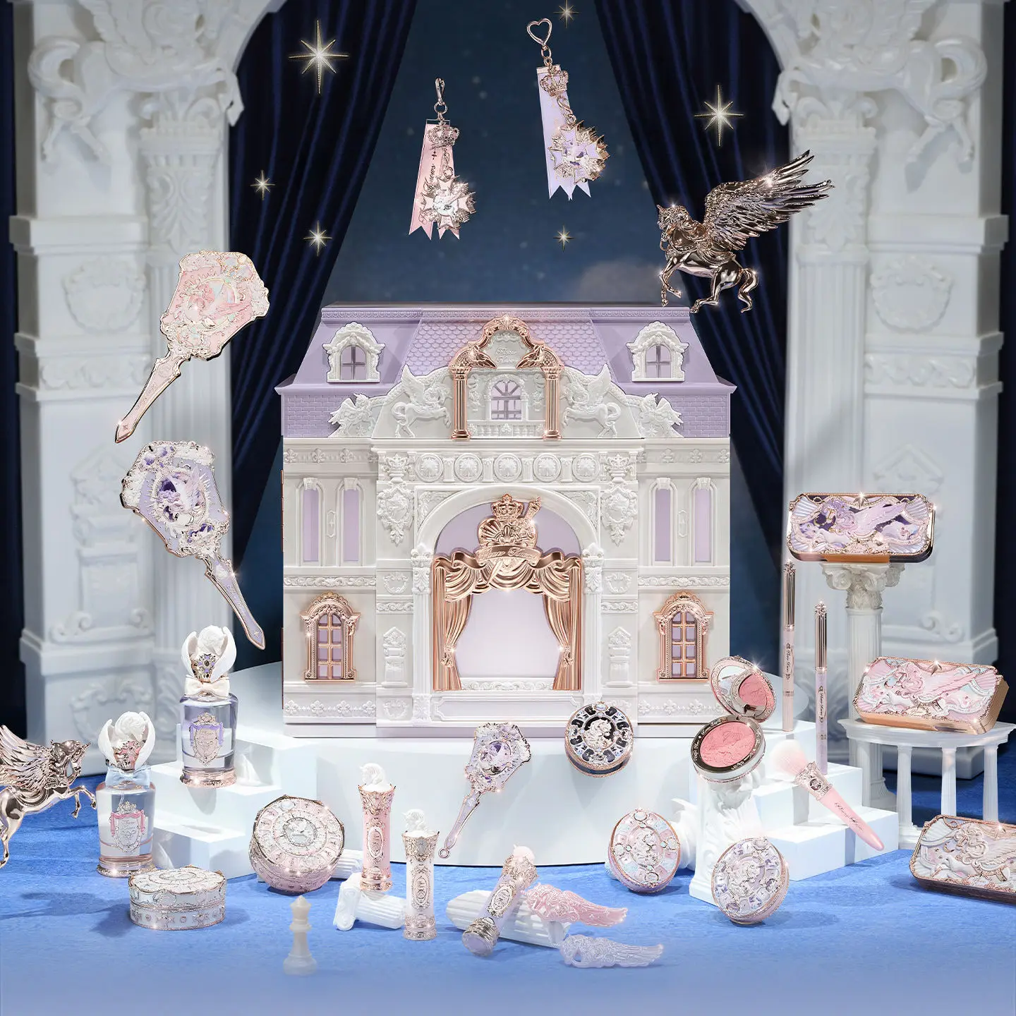 Butterfly Cloud Box Strawberry Cupid Desktop Jewelry Empty Box Showcase Does Not Include Cosmetics Makeup Case