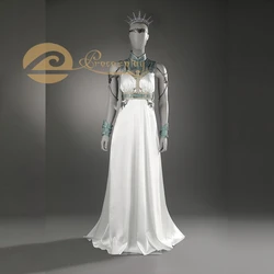 Game FF VII Rebirth Aerith Yuffie Tifa Gold Saucer Stage Dress Cosplay Costume with Hair Crown Women Halloween Outfit C09045
