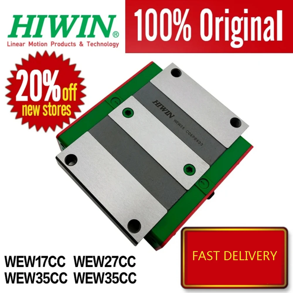 HIWIN Linear Guide WEW21CC WEW21CCZ0C WEW21CCZZ0H Carriage Block rails for 3D Printer CNC Machine Parts Actuator Bearing Slide