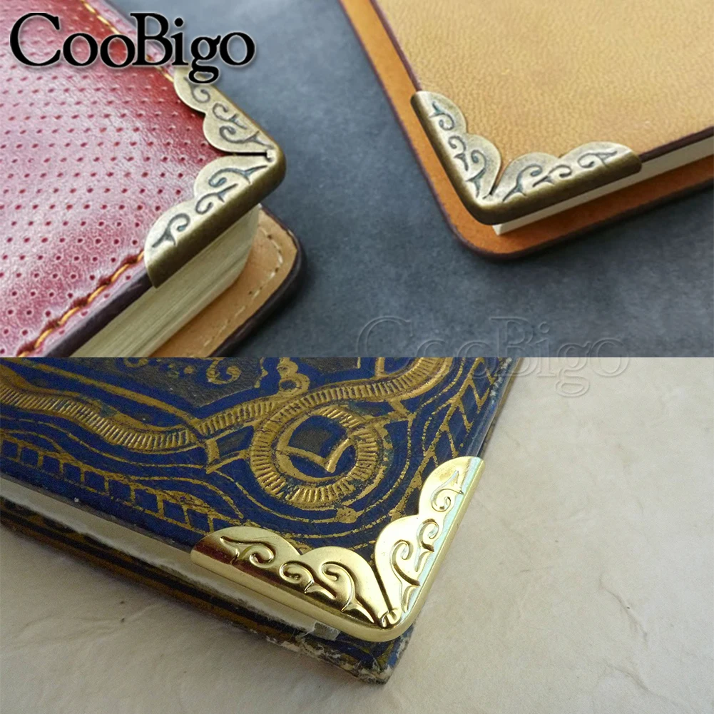 50pcs Metal Book Scrapbooking Corner Album Menu Card File Folder Protectors Corners Notebook Decorative DIY Craft Accessories