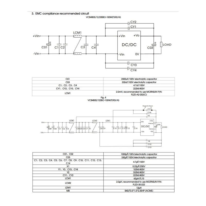 DC-DC Power Supply 48V to 12V  Step Down   Module 100W Isolated Voltage Regulator  MORNSUN VCB4812SBO-100WR3-N