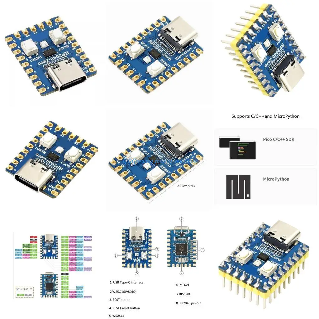 

H9EB RP2040 for RPI,2Core ARM Cortex M0+ Processor,Running up to 133MHz