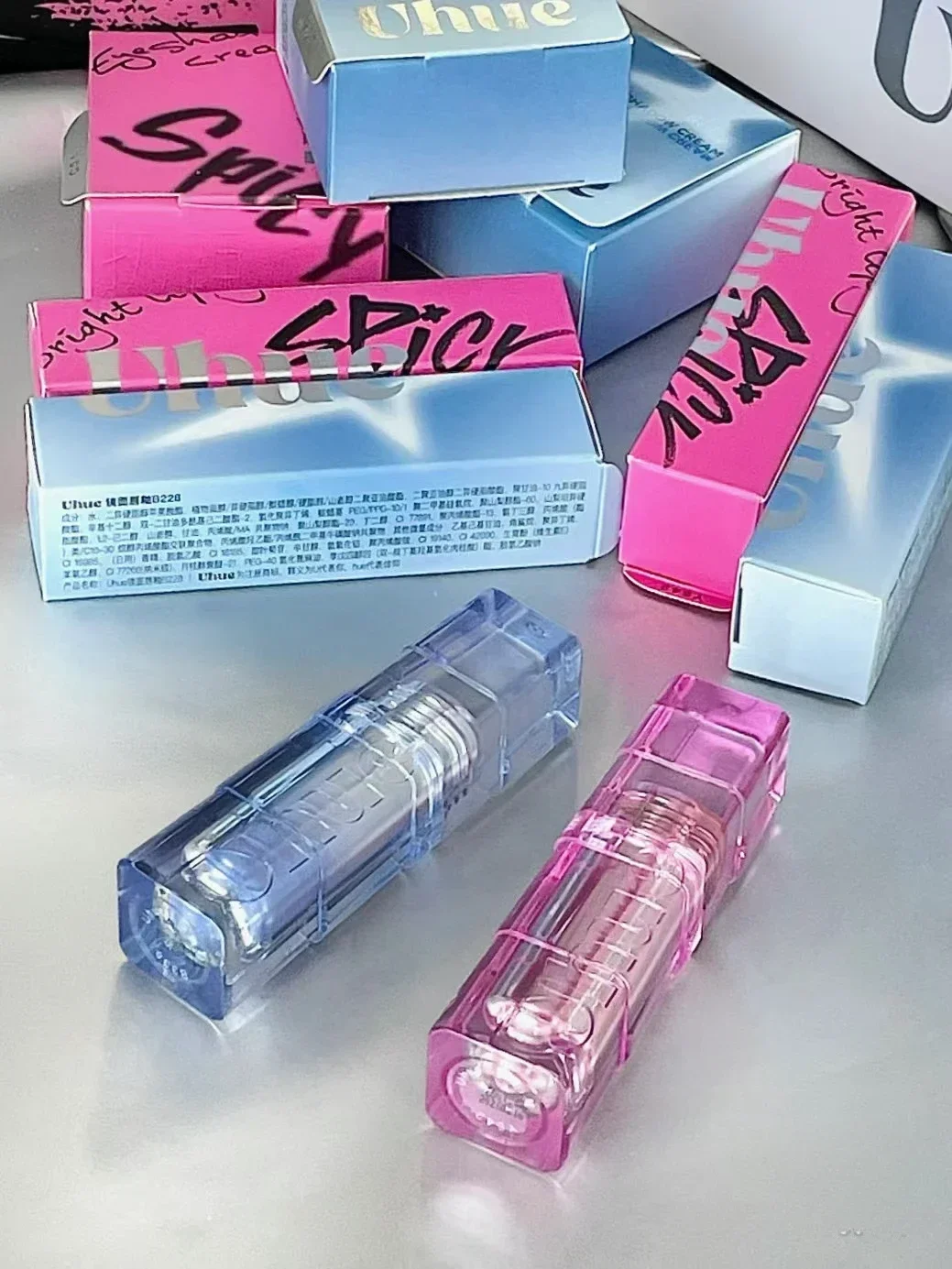 Uhue Blue Way&Explore Sweet Mirror Water Lip Gloss Moisturizing Long-lasting Lips Makeup