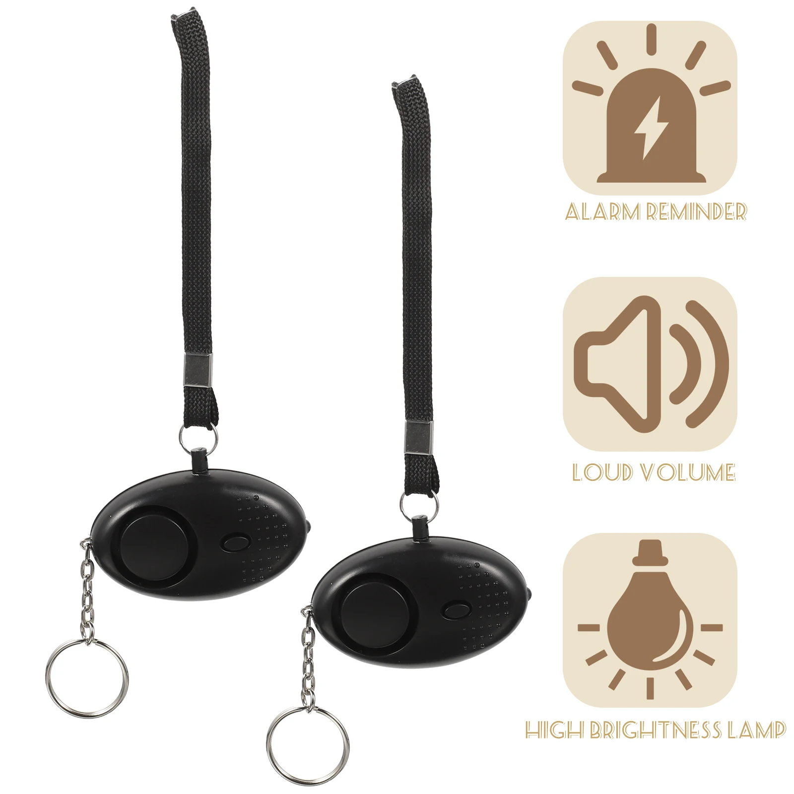 

2 Pcs 130Db Personal Alarm Emergency Personal Security Alarm with LED Flashlight Safety Defense for Women/Night Workers/Kids/Eld