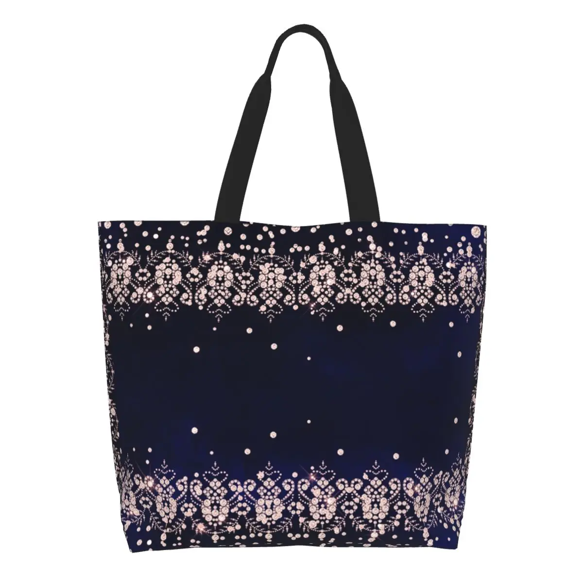 Personalizzato Sexy Glitter strass Shopping Canvas Bag donna lavabile grande capacità generi alimentari Masquerade Diamond Tote Shopper Bags