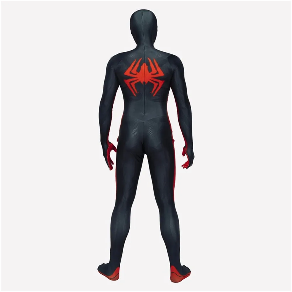 Halloween Miles Morales attraverso lo Spiderverse Costume Cosplay SpiderSuit Zentai body uomo adulti bambini tute da festa