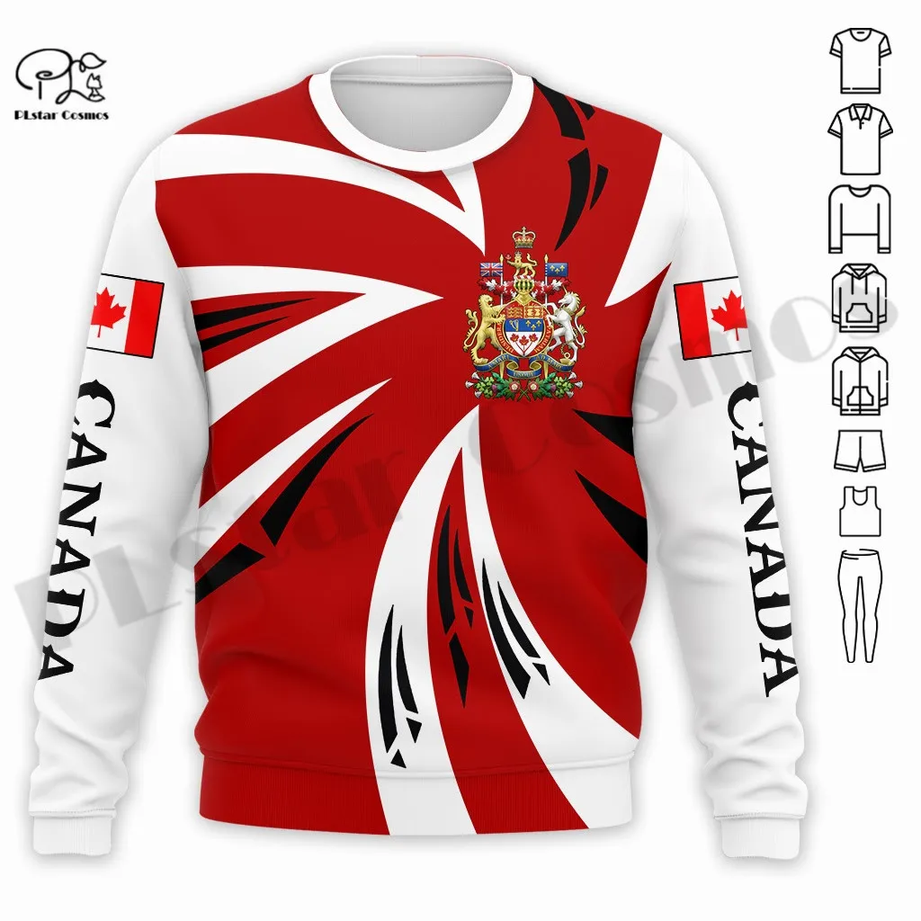 PLstarCosmos 3Dprint Newest Proud Canada Flag Maple Leaf Funny Streetwear Harajuku Causal Unique Unisex Hoodies/Sweatshirt/Zip 1