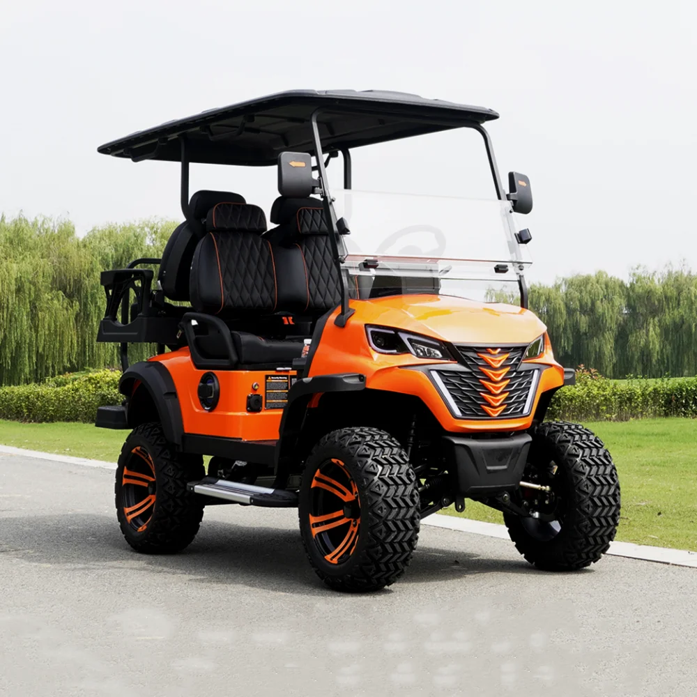 Brand New 2024 Powerful 4 Wheel Club Car 5000W Motor Golf Buggy Cart Rapid Delivery  4 6 Seater Electric Golf Cart