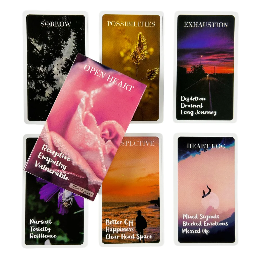 Hearts Hidden Secrets Tarot Cards Deck 10.3*6cm Situations Cards Glossy Twin Oracle Flame Deck Feelings Messages Deck 78 Cards