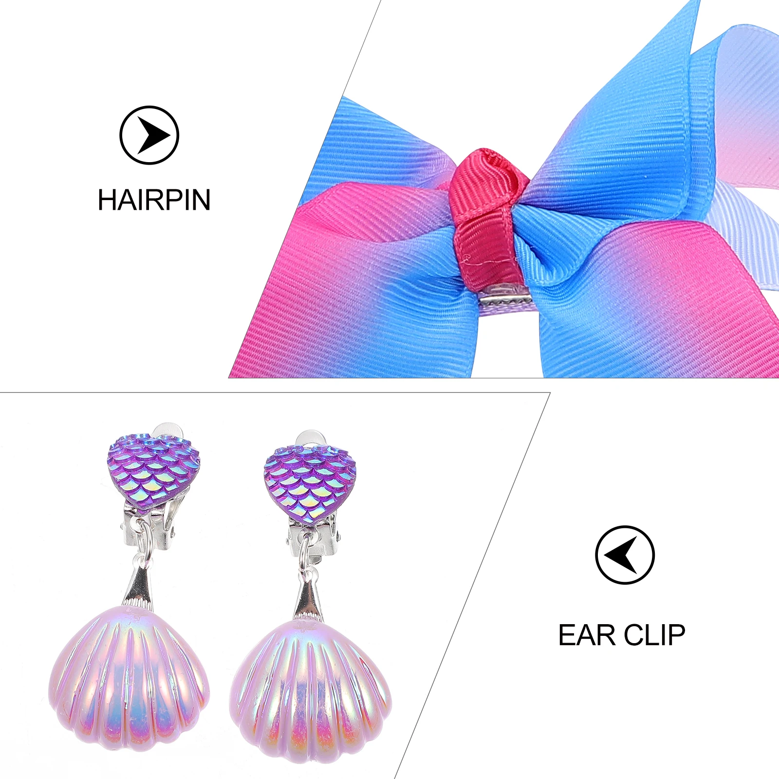 

1 set Shell Jewelry Set Mermaid Accessories Girls Bracelet Rings Kids Party Birthday Travel Costume Play Makeup Toy
