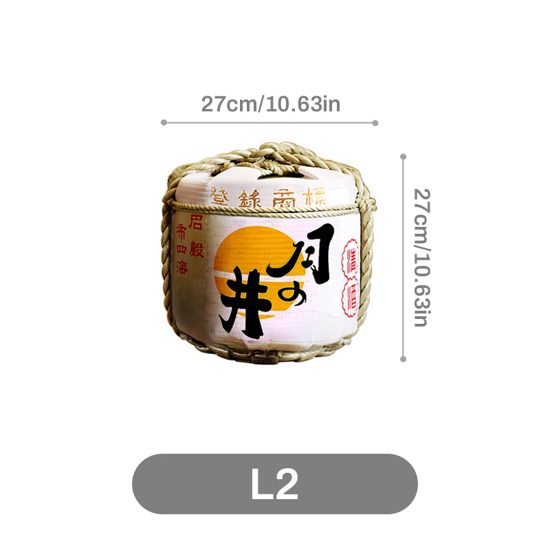 Japanese Simulation Sake Jar Traditional Barrel Sushi Shop Restaurant Display Foam Wine Barrel Club Pub Bar Decor Furnishings image 3