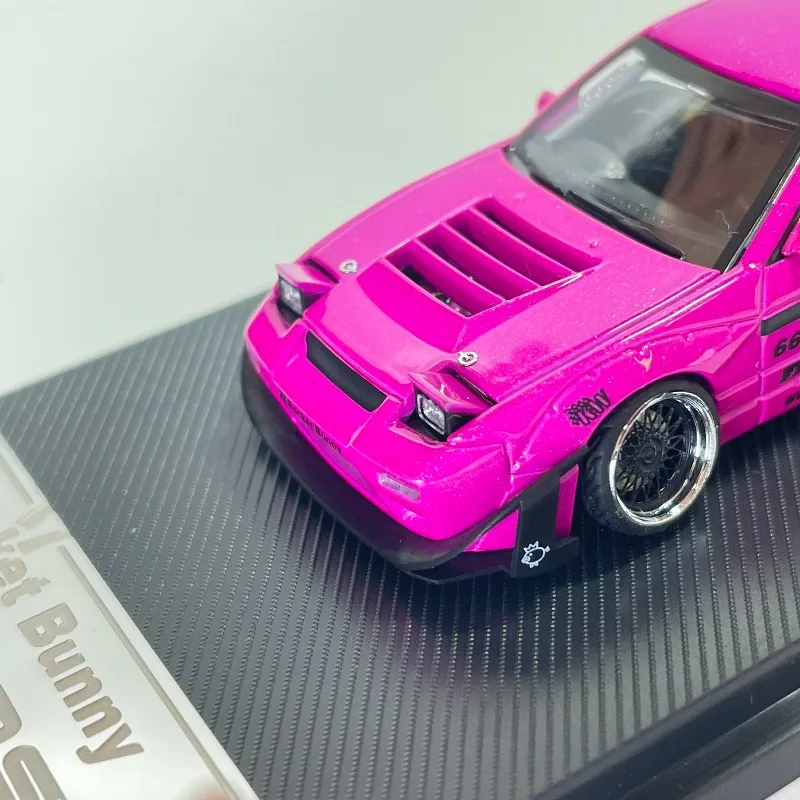 In stock 1:64 Nissan 180SX Rocket Rabbit Alloy Simulation Vehicle Model, Boy Toy Gift, Room Collection Decoration Item