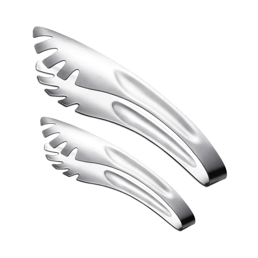 

3pcs Stainless Steel Food Clip Kitchen Serving Tongs for Pasta Salad Spaghetti Kimchi Heat Resistant Anti Slip Lightweight