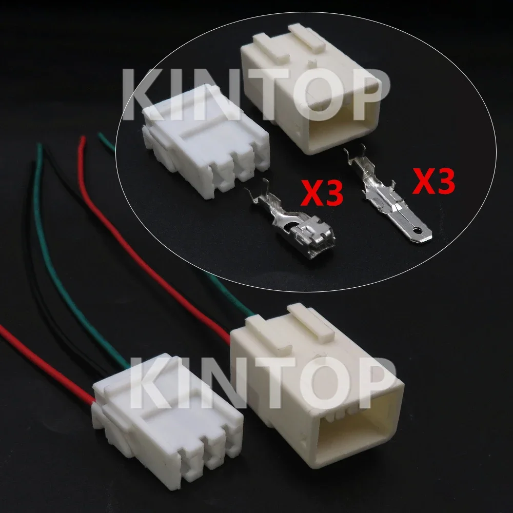 

1 Set 3 Pins 9-144835-3 AC Assembly Auto Cable Socket 142681-9 Car High Current Male Female Docking Wire Connector